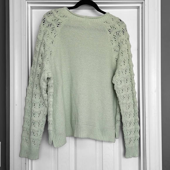 New! Maurices Wave Pointelle Stitch Button Front Cardigan - Picture 2 of 11